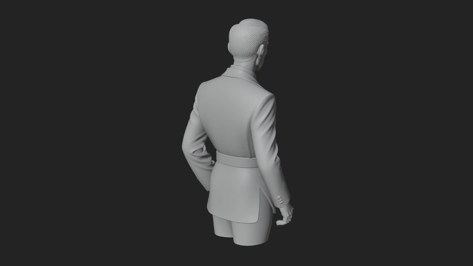 Red Suit Gentleman Bust Design 1 3D Print Model 3D Model