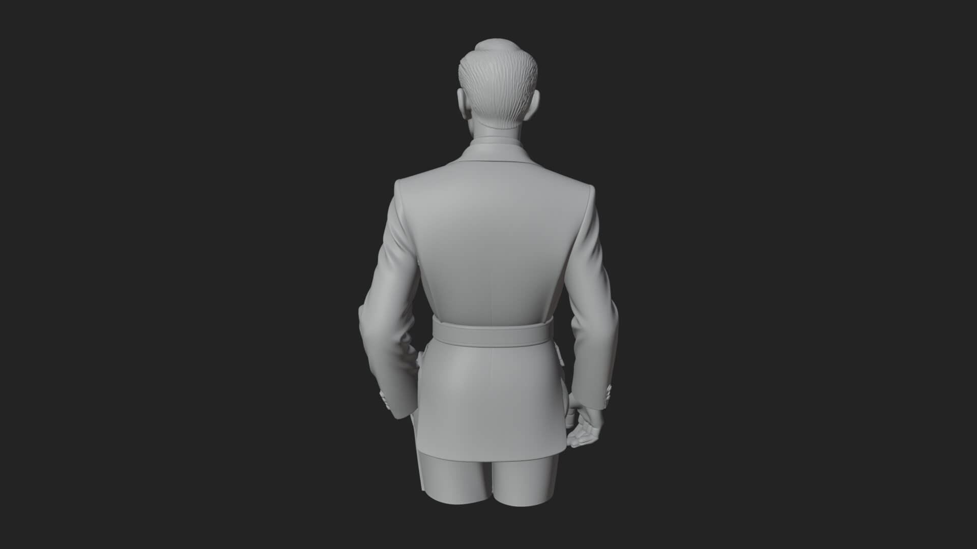 Red Suit Gentleman Bust Design 1 3D Print Model 3D Model