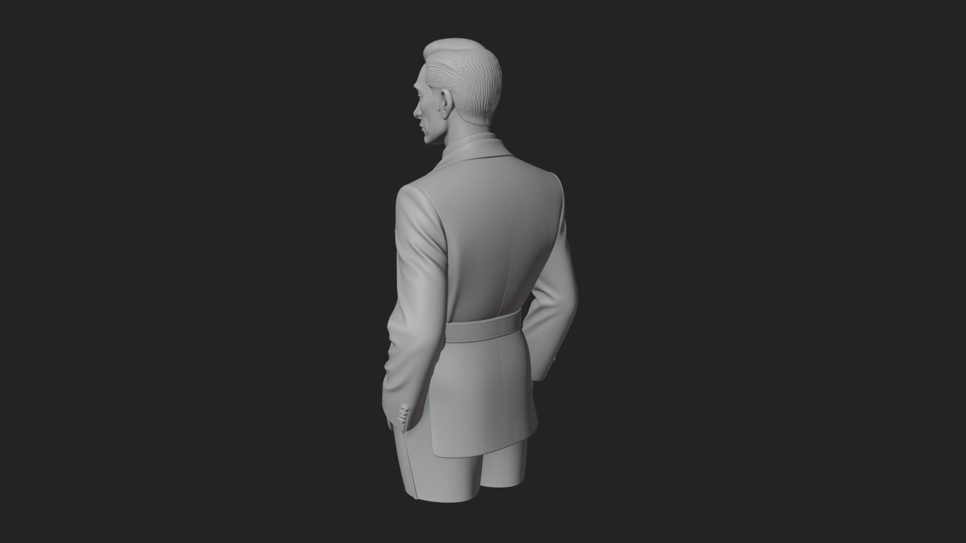 Red Suit Gentleman Bust Design 1 3D Print Model 3D Model