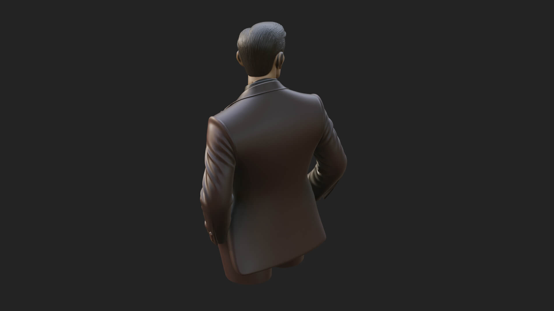 Red Suit Gentleman Bust Design 2 3D Print Model 3D Model