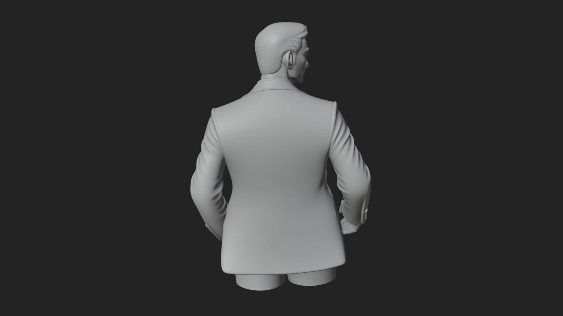 Red Suit Gentleman Bust Design 2 3D Print Model 3D Model