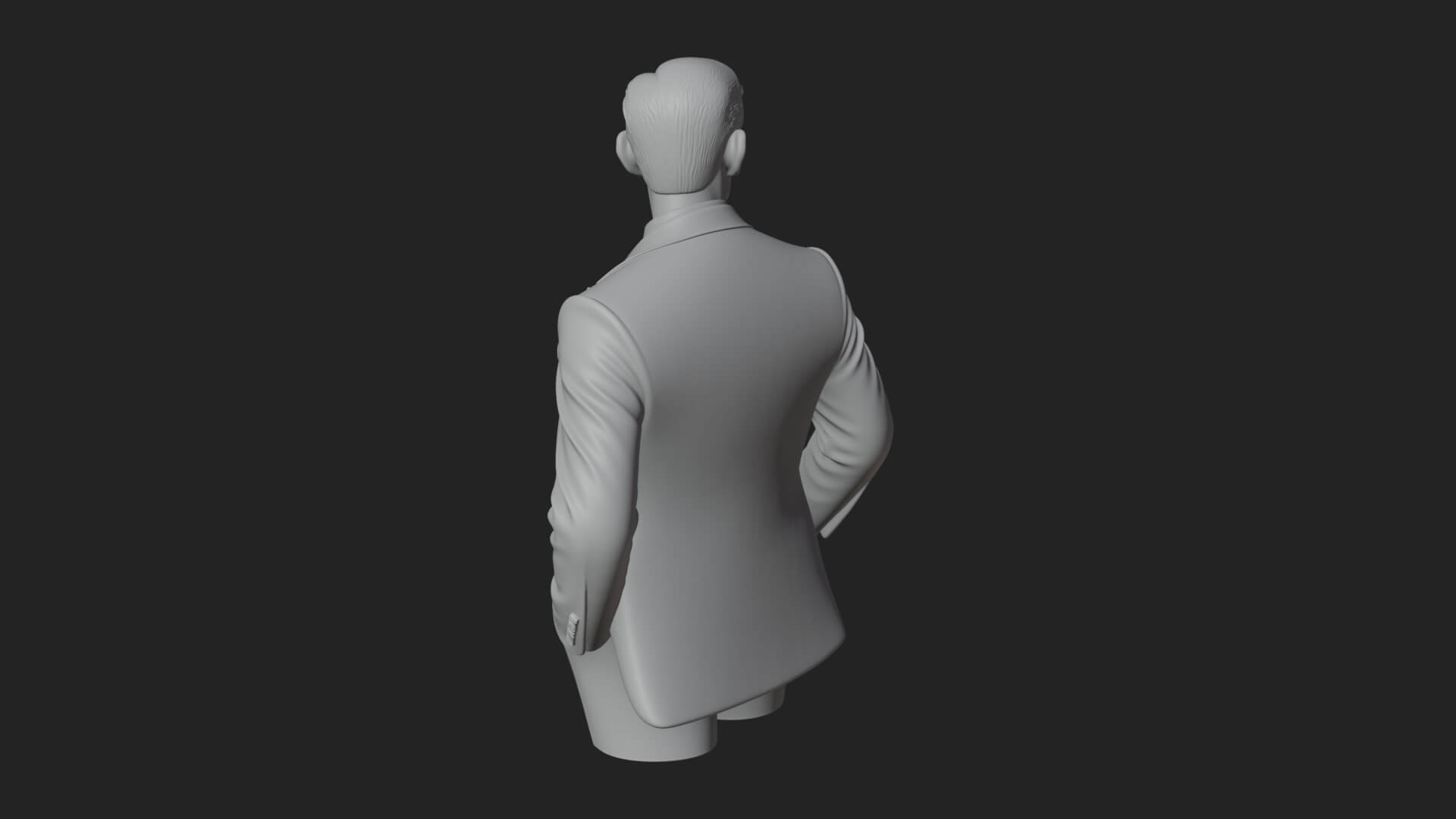 Red Suit Gentleman Bust Design 2 3D Print Model 3D Model