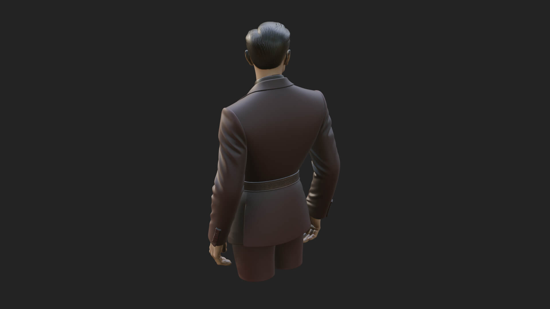 Red Suit Gentleman Bust Design 3 3D Print Model 3D Model
