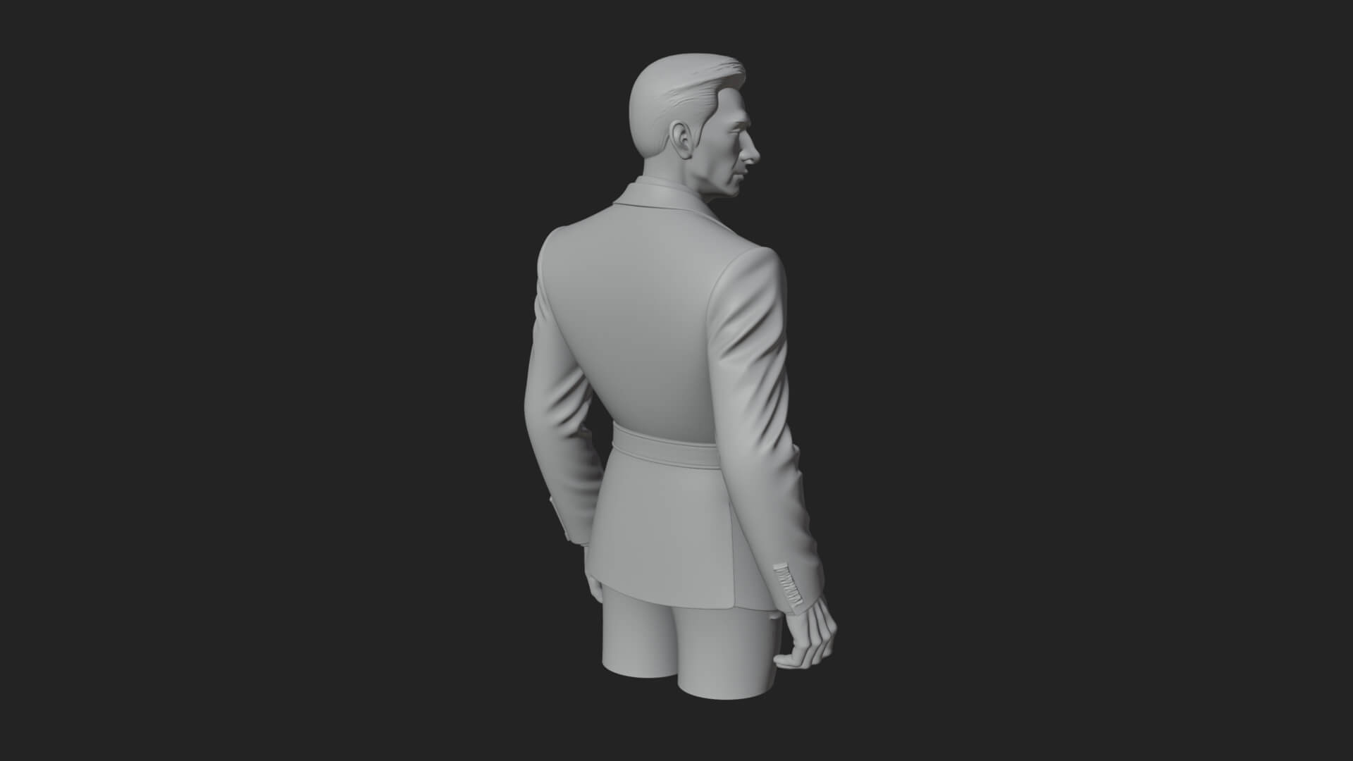 Red Suit Gentleman Bust Design 3 3D Print Model 3D Model