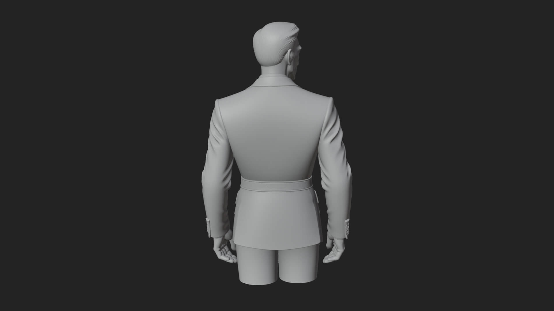 Red Suit Gentleman Bust Design 3 3D Print Model 3D Model