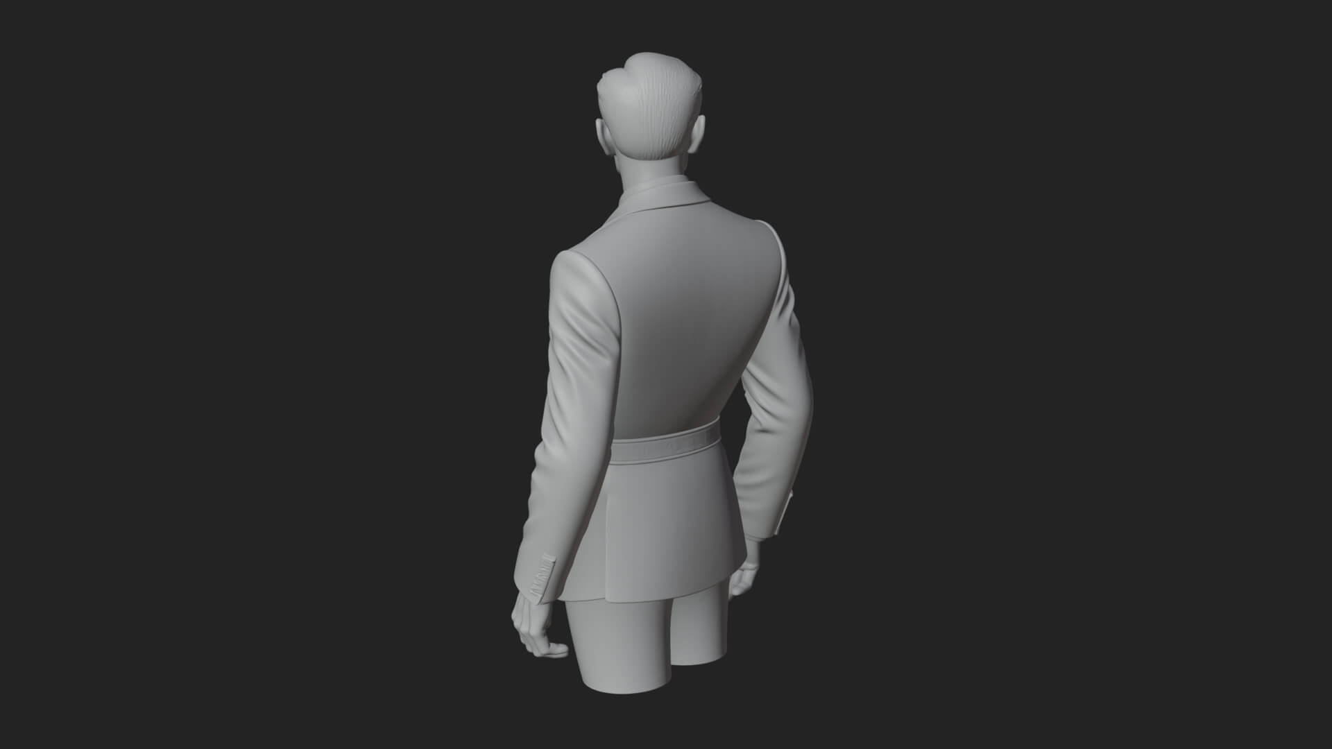 Red Suit Gentleman Bust Design 3 3D Print Model 3D Model