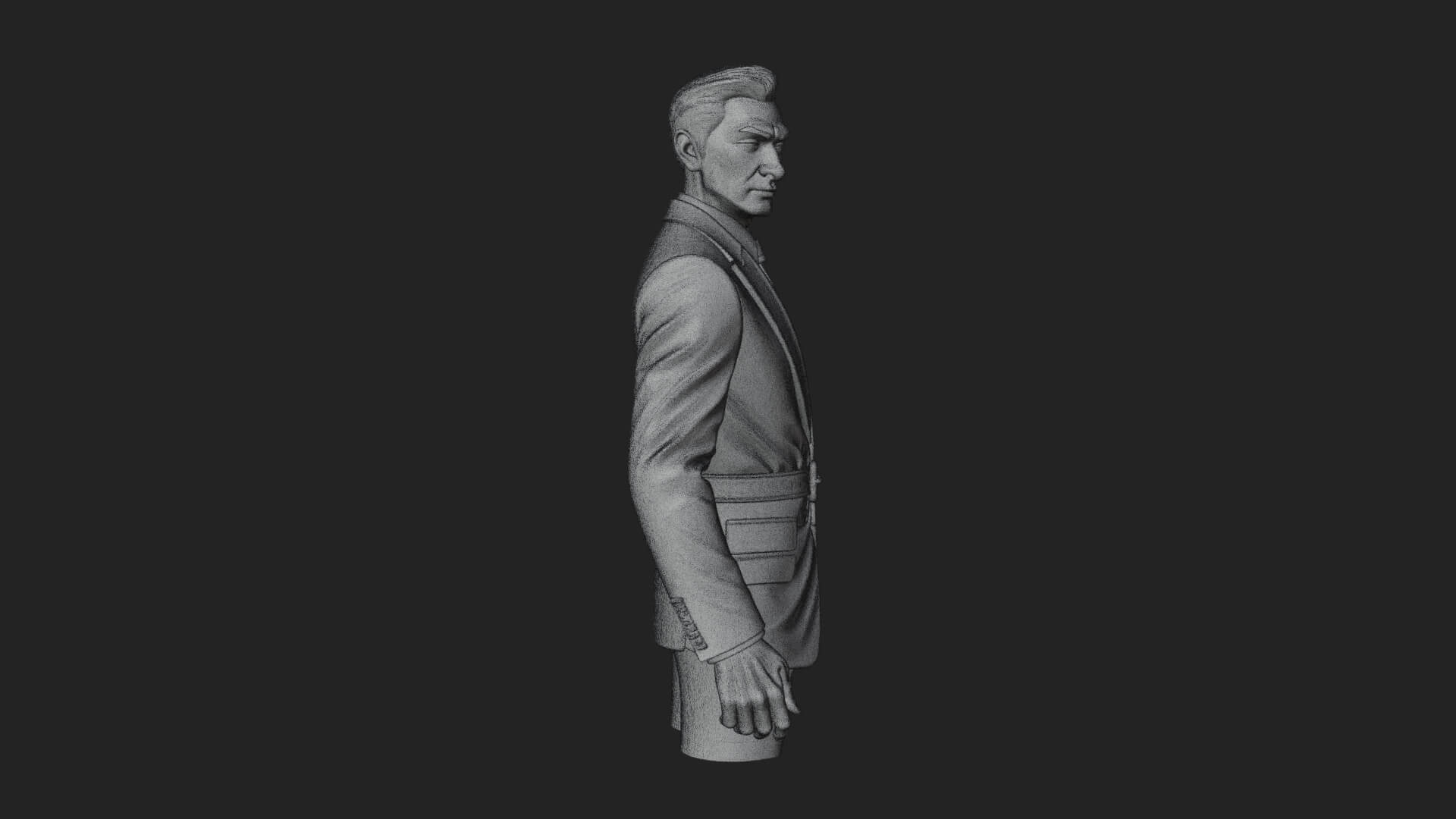 Red Suit Gentleman Bust Design 3 3D Print Model 3D Model