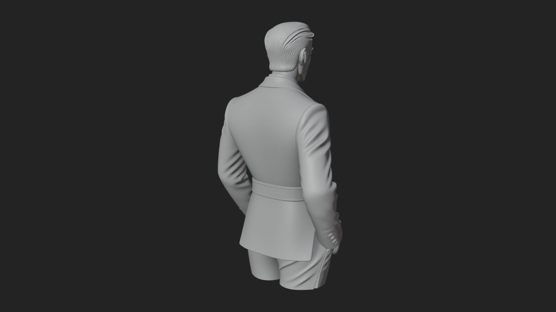 Red Suit Gentleman Bust Design 4 3D Print Model 3D Model