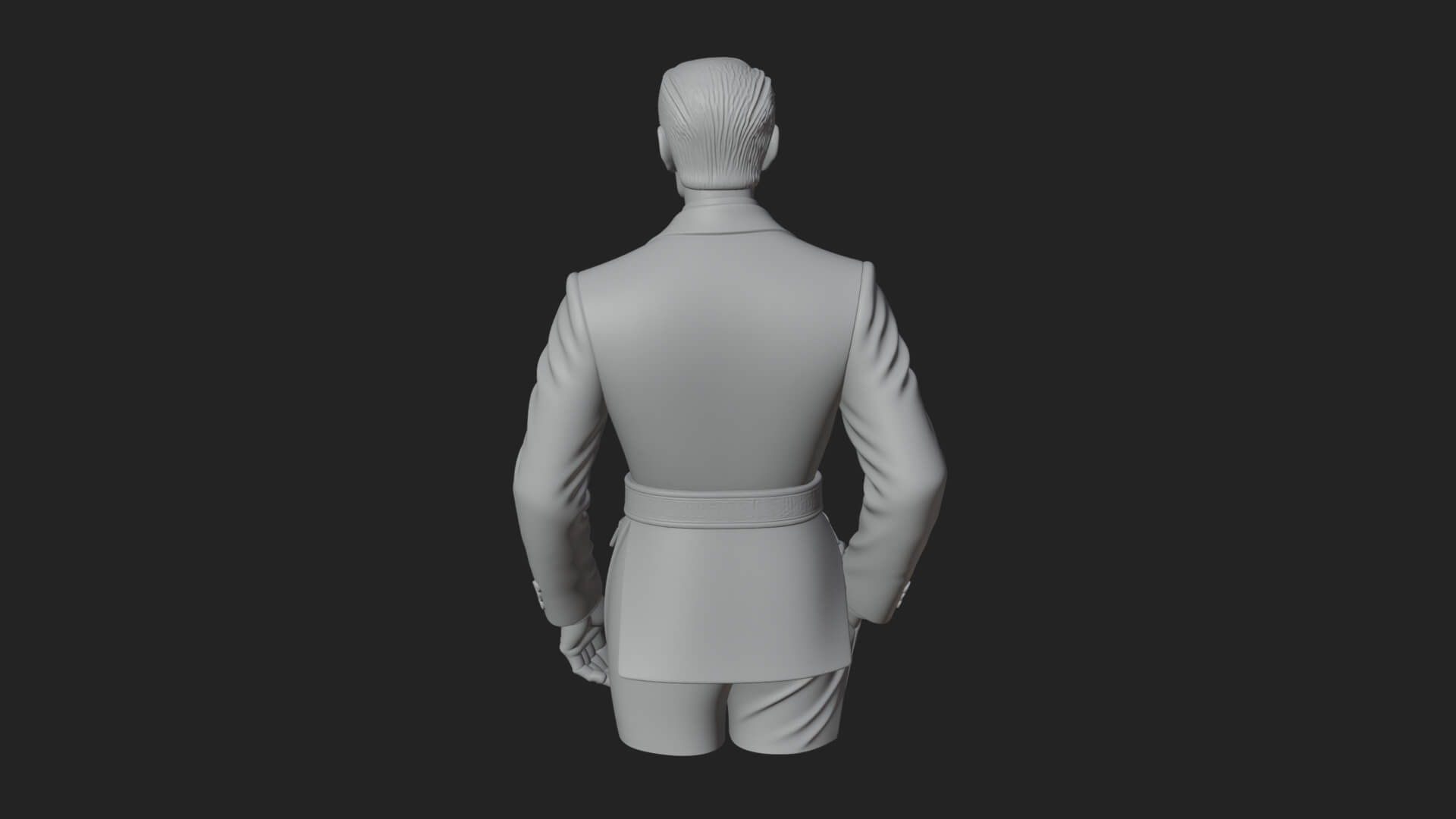 Red Suit Gentleman Bust Design 4 3D Print Model 3D Model