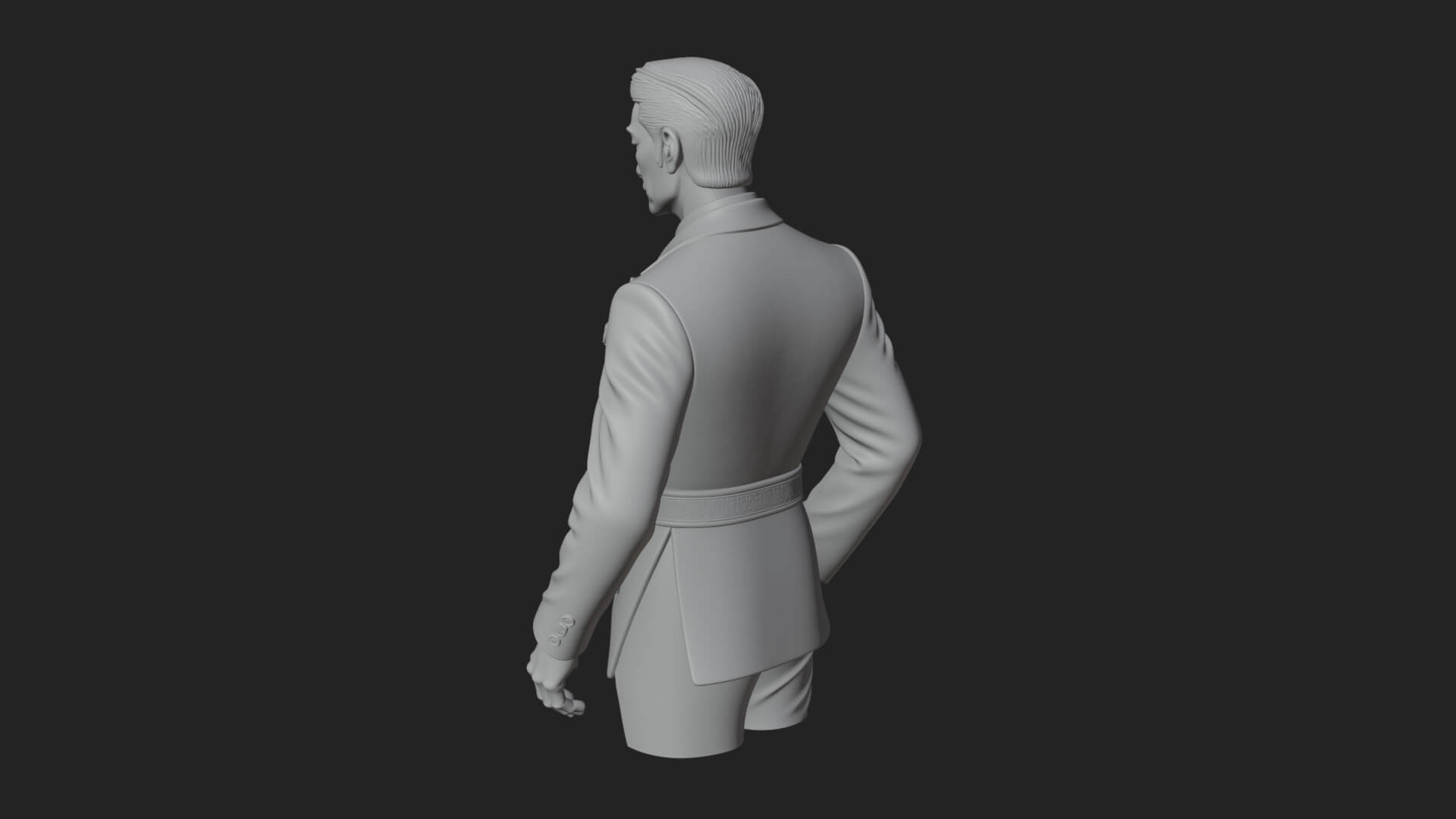 Red Suit Gentleman Bust Design 4 3D Print Model 3D Model