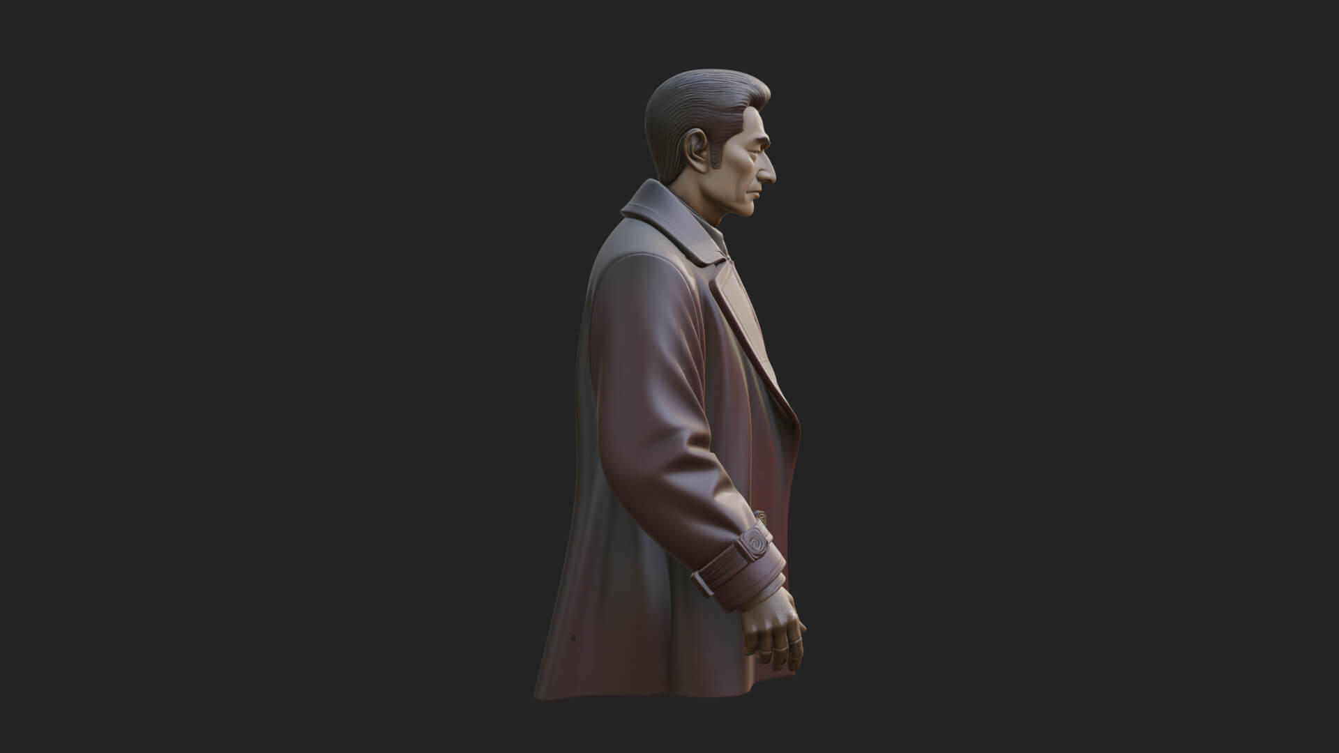 Red Suit Gentleman Bust Design 5 3D Print Model 3D Model