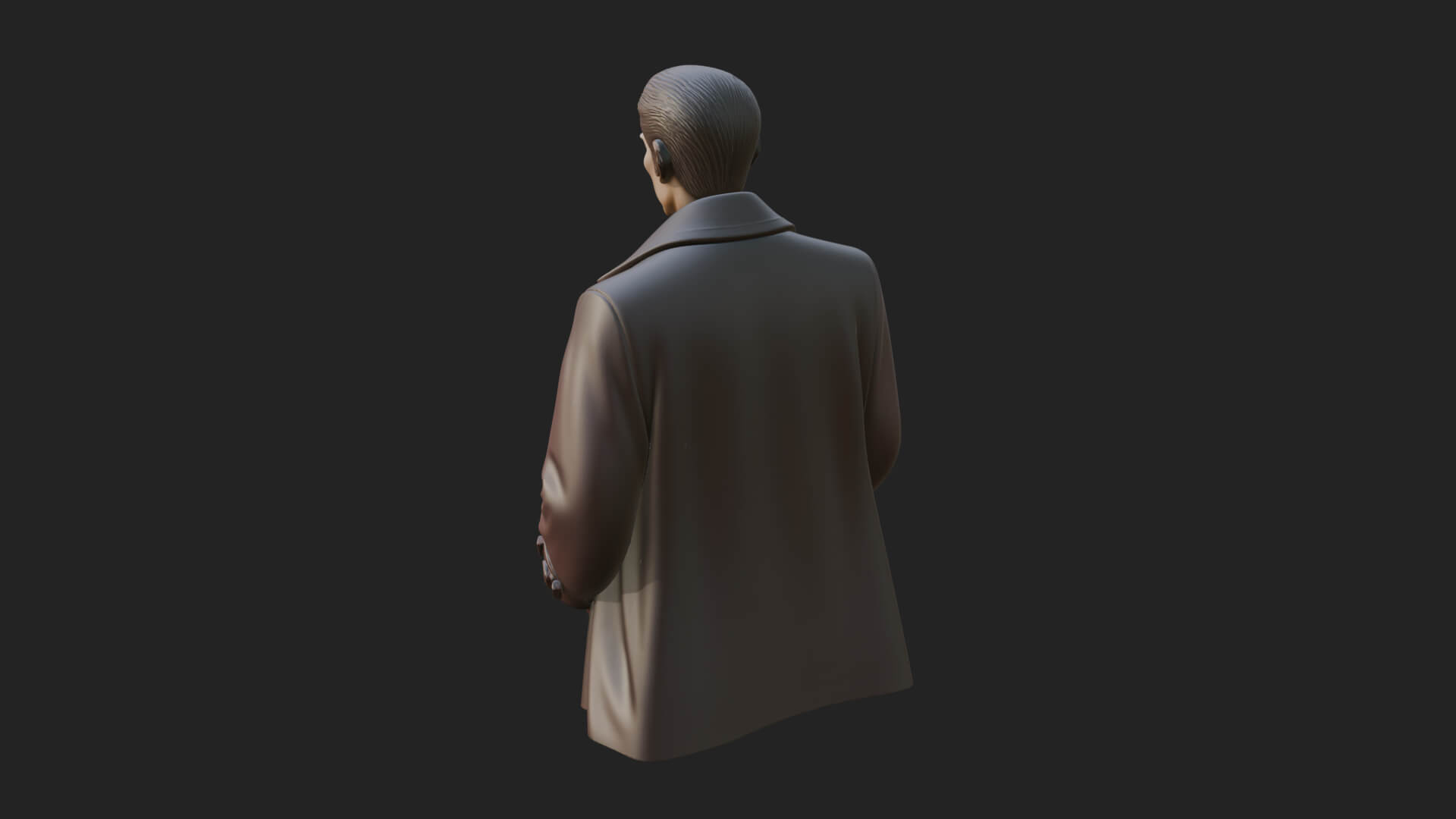 Red Suit Gentleman Bust Design 5 3D Print Model 3D Model