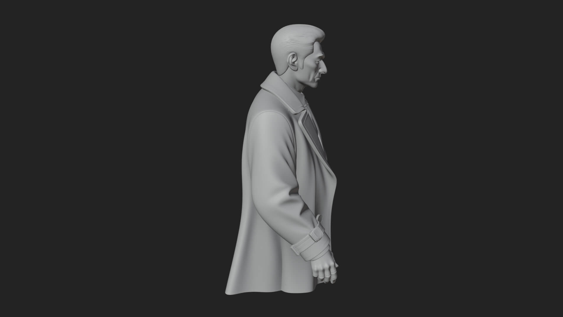 Red Suit Gentleman Bust Design 5 3D Print Model 3D Model