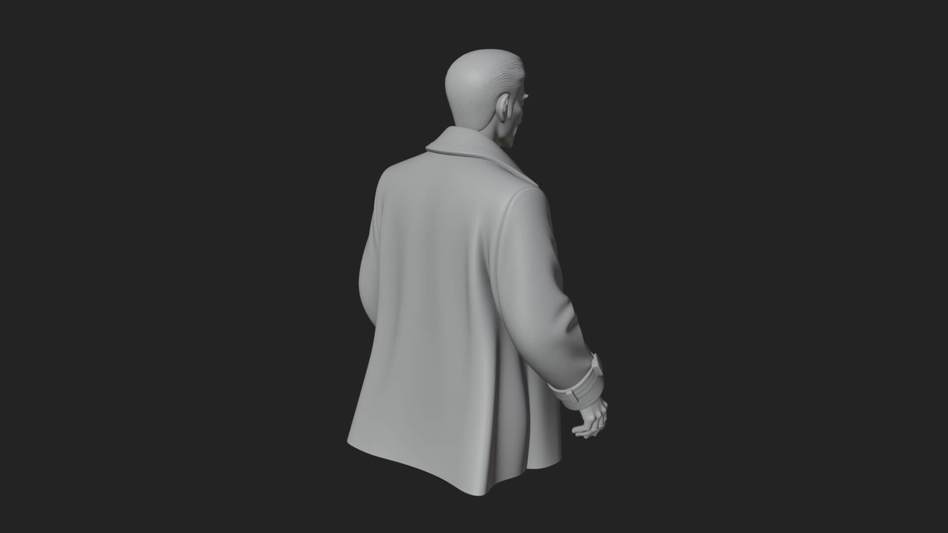 Red Suit Gentleman Bust Design 5 3D Print Model 3D Model