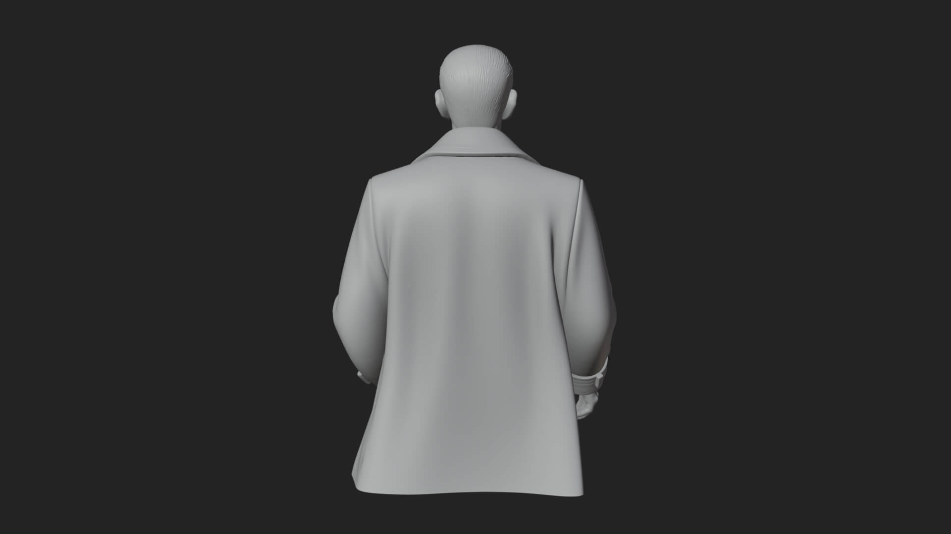Red Suit Gentleman Bust Design 5 3D Print Model 3D Model