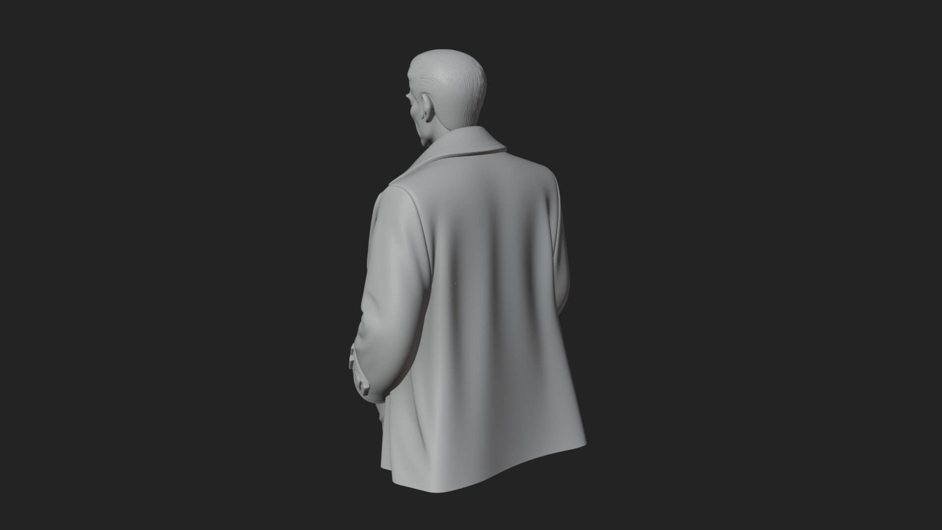 Red Suit Gentleman Bust Design 5 3D Print Model 3D Model