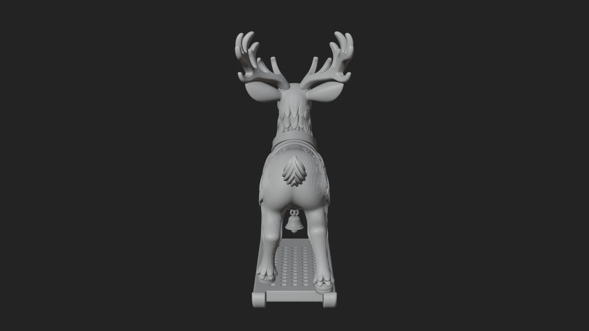 Reindeer with Sleigh Model Design 2 3D Print Model 3D Model