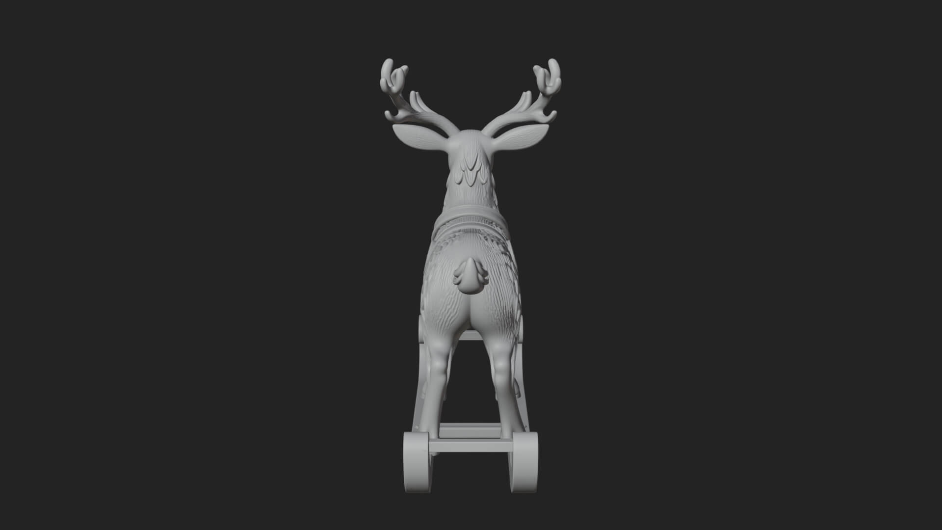 Reindeer with Sleigh Model Design 3 3D Print Model 3D Model