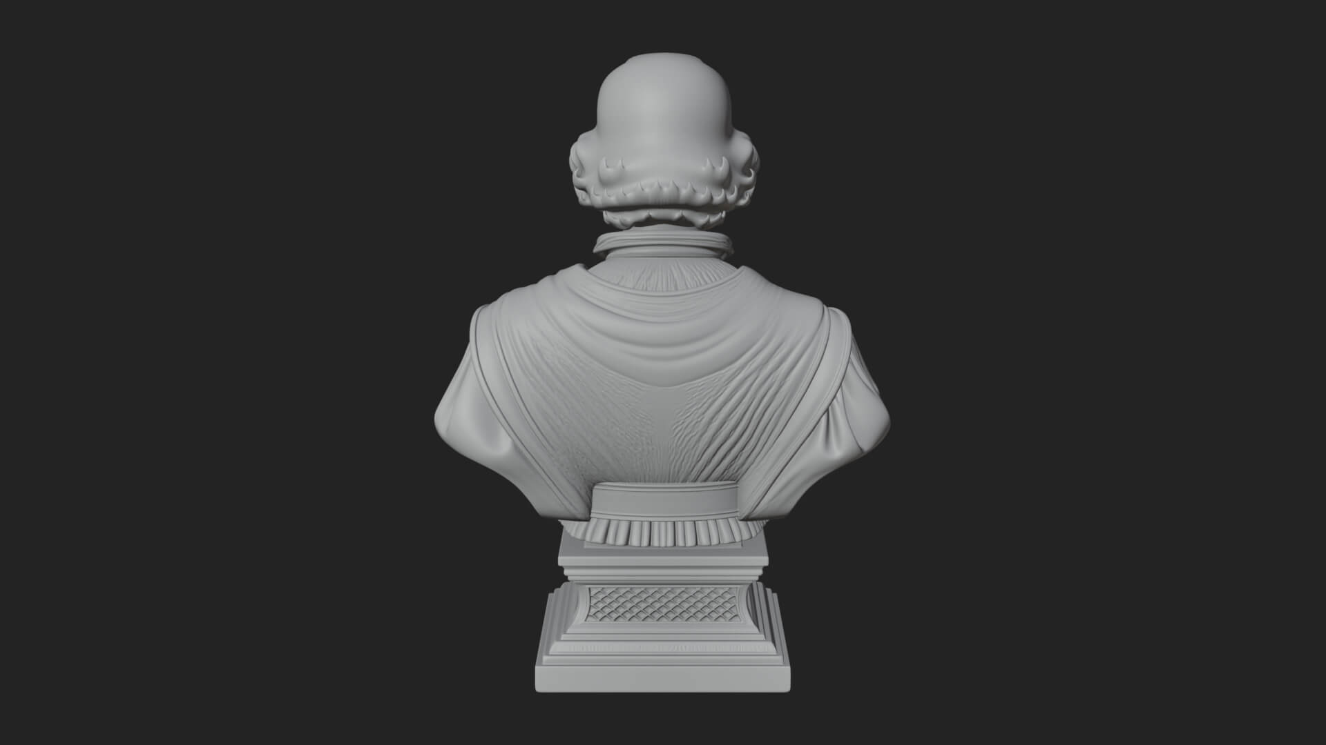 Renaissance Gentleman Bust Design 1 3D Print Model 3D Model
