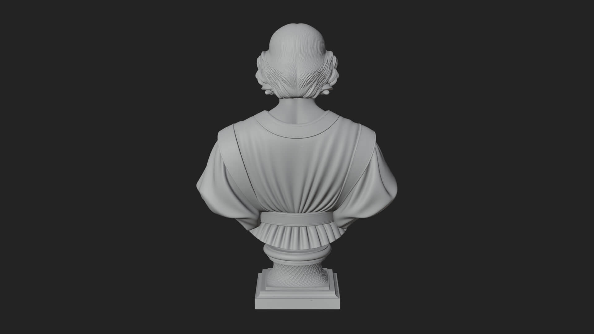 Renaissance Gentleman Bust Design 2 3D Print Model 3D Model