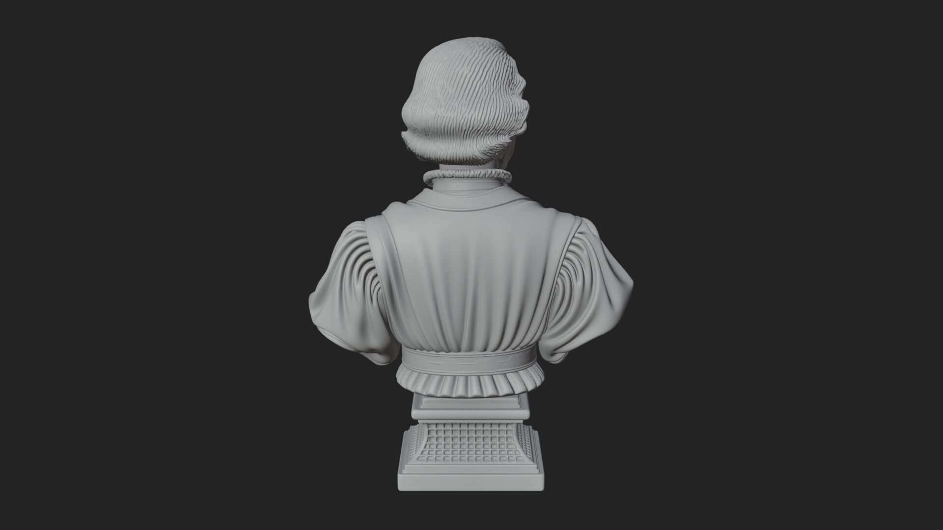 Renaissance Gentleman Bust Design 3 3D Print Model 3D Model