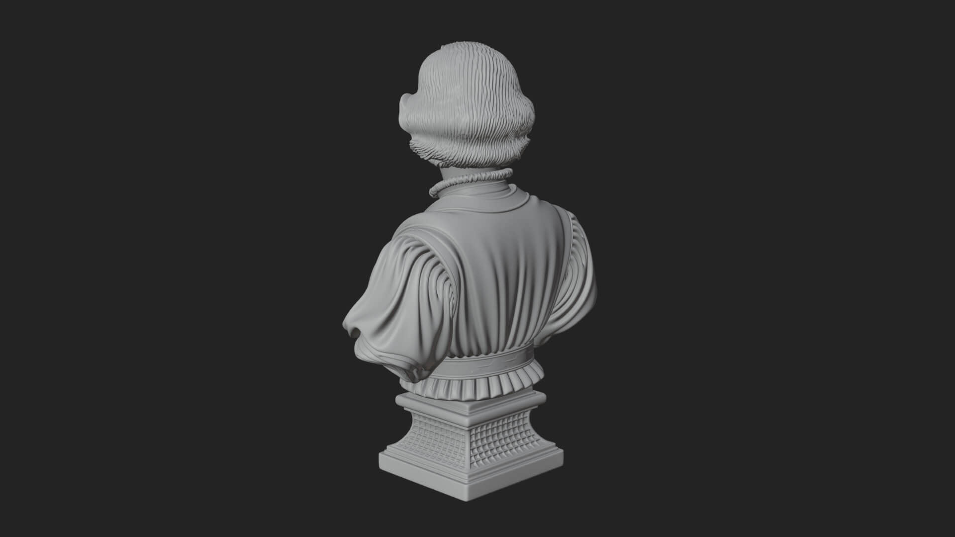 Renaissance Gentleman Bust Design 3 3D Print Model 3D Model
