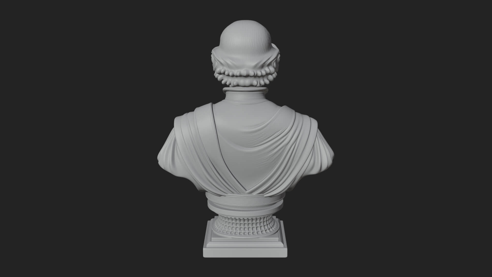 Renaissance Gentleman Bust Design 4 3D Print Model 3D Model