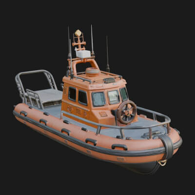 Rescue Boat Model Design 1 3D Print Model