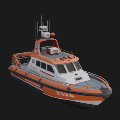 Rescue Boat Model Design 10 3D Print Model