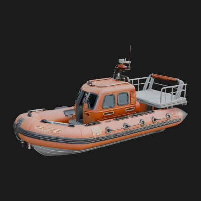 Rescue Boat Model Design 2 3D Print Model