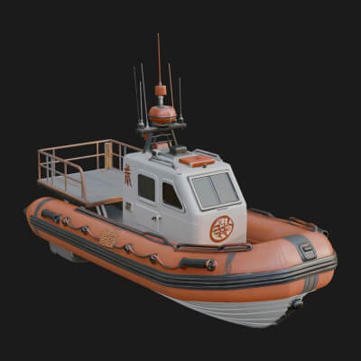 Rescue Boat Model Design 3 3D Print Model
