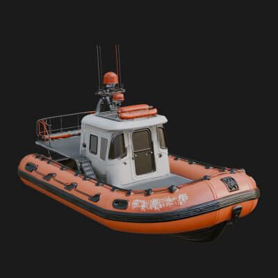 Rescue Boat Model Design 4 3D Print Model
