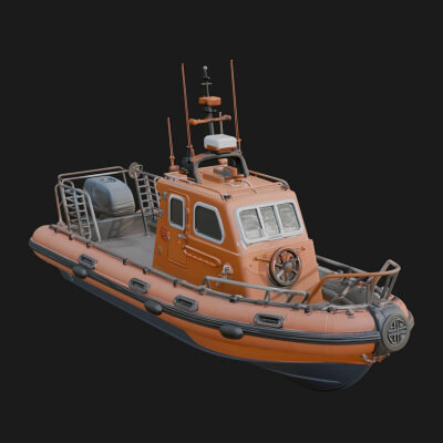 Rescue Boat Model Design 5 3D Print Model