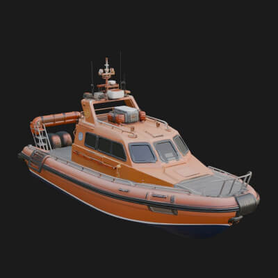 Rescue Boat Model Design 7 3D Print Model