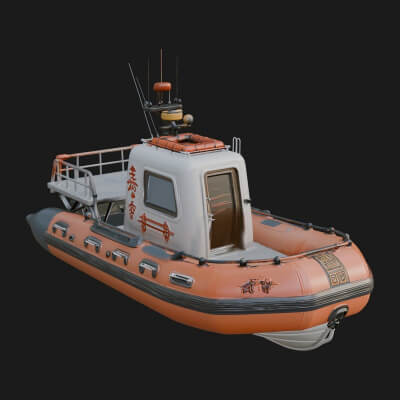 Rescue Boat Model Design 9 3D Print Model