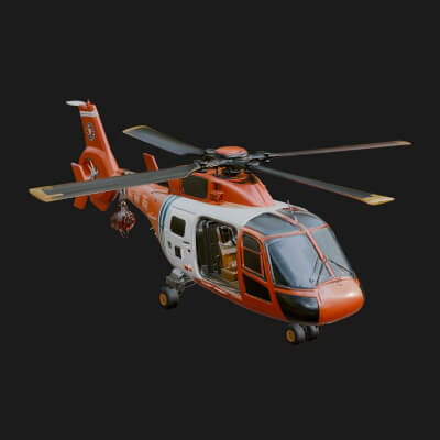 Rescue Helicopter Model Design 15 3D Print Model