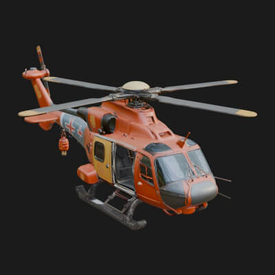 Rescue Helicopter Model Design 17 3D Print Model