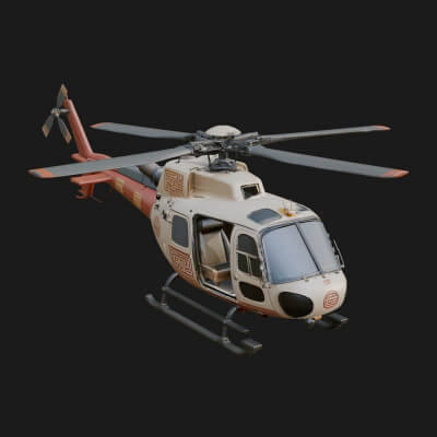 Rescue Helicopter Model Design 7 3D Print Model