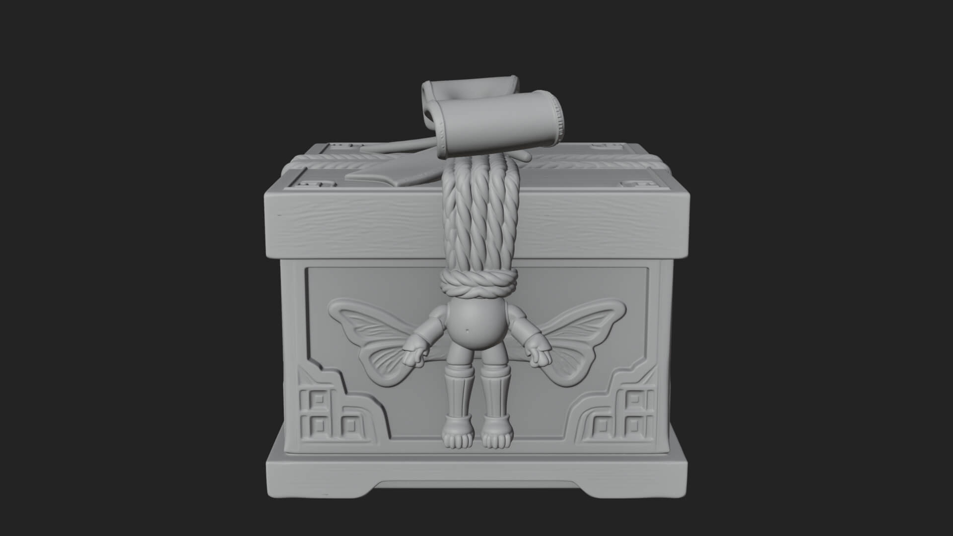 Ribbon Gift Box Ornament Design 1 3D Print Model 3D Model