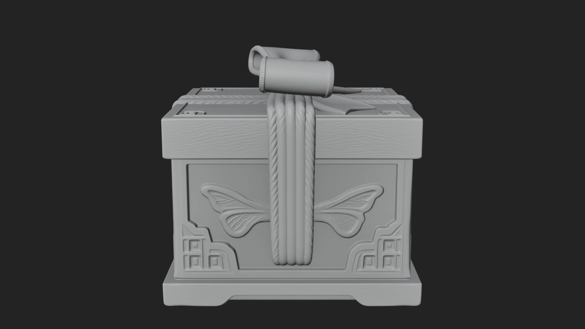 Ribbon Gift Box Ornament Design 1 3D Print Model 3D Model