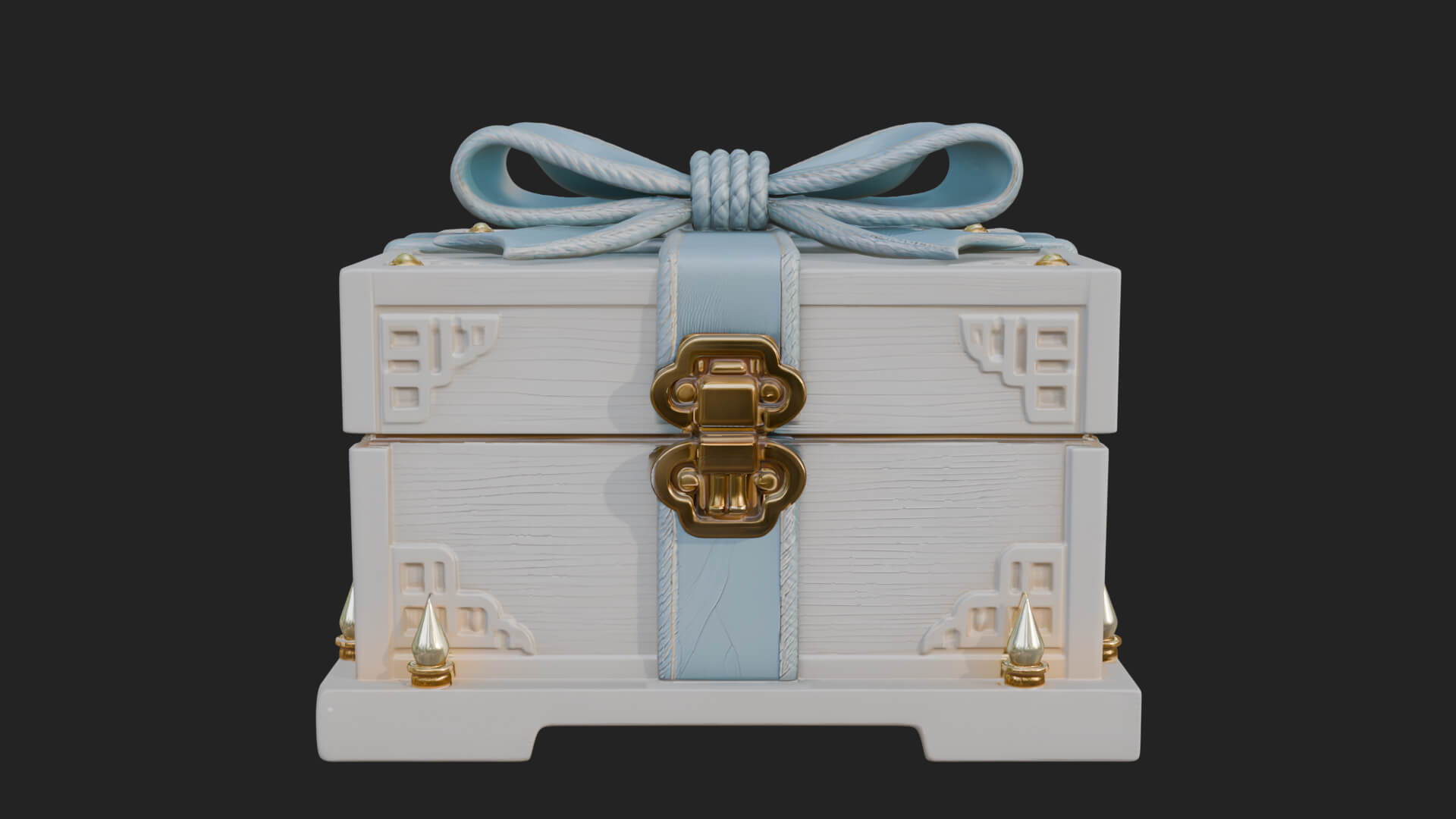Ribbon Gift Box Ornament Design 2 3D Print Model 3D Model