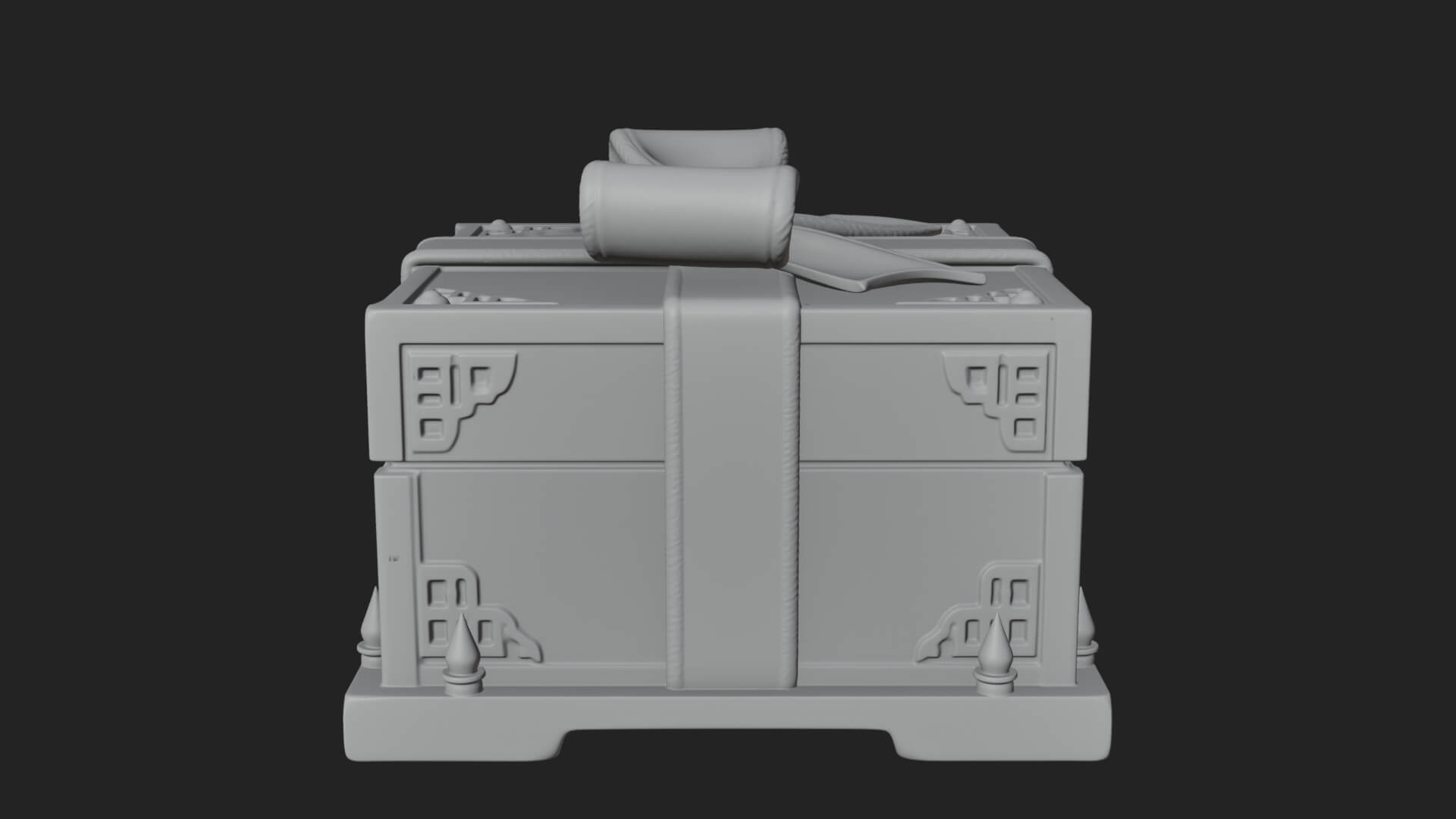 Ribbon Gift Box Ornament Design 2 3D Print Model 3D Model