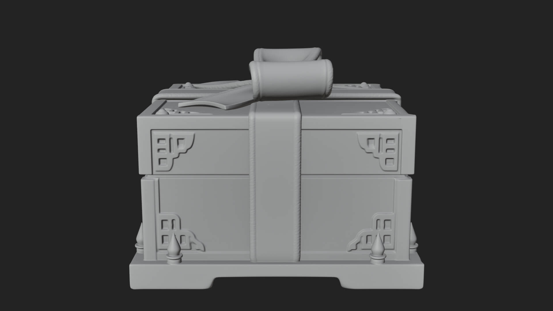 Ribbon Gift Box Ornament Design 2 3D Print Model 3D Model