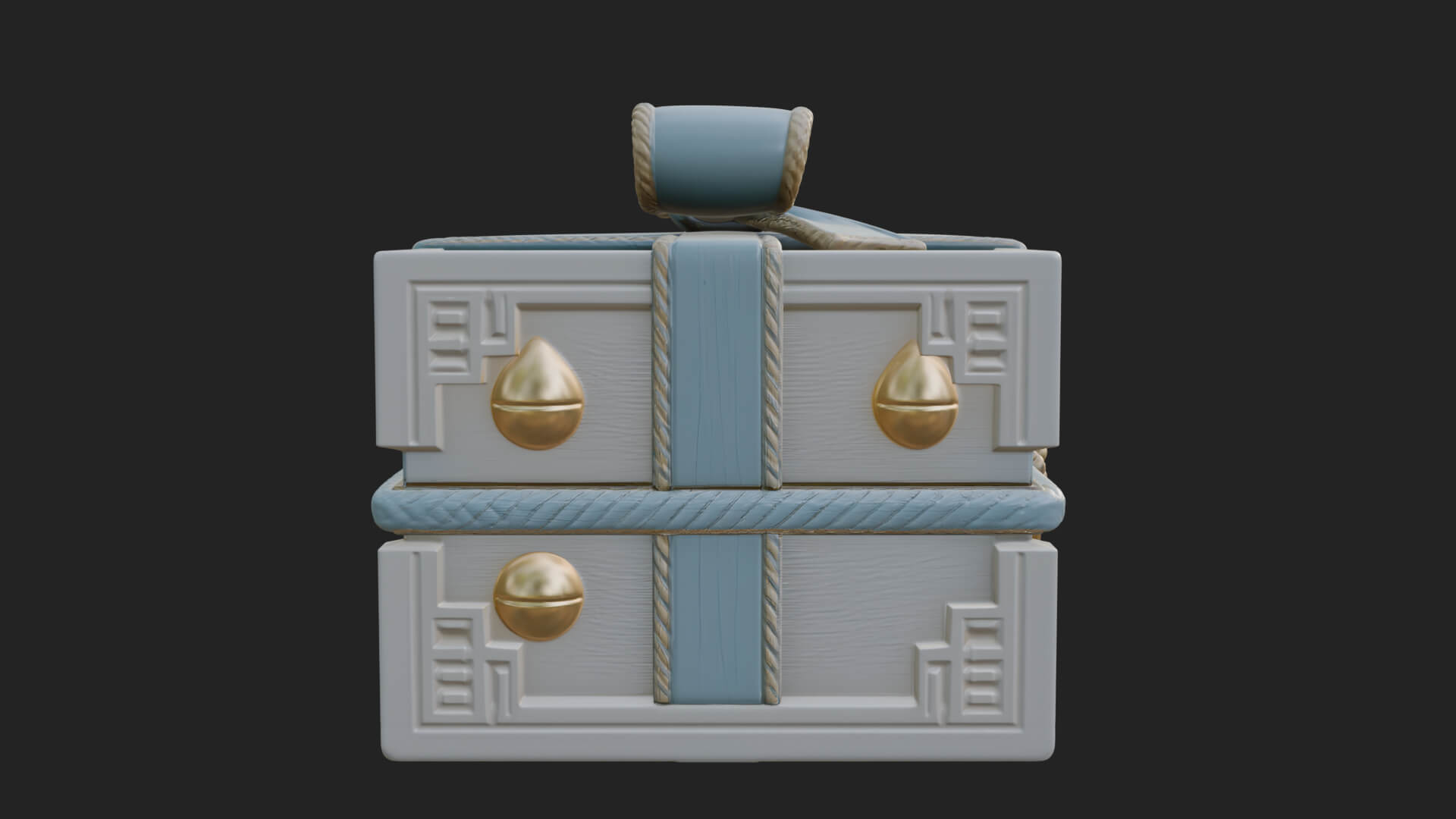 Ribbon Gift Box Ornament Design 3 3D Print Model 3D Model