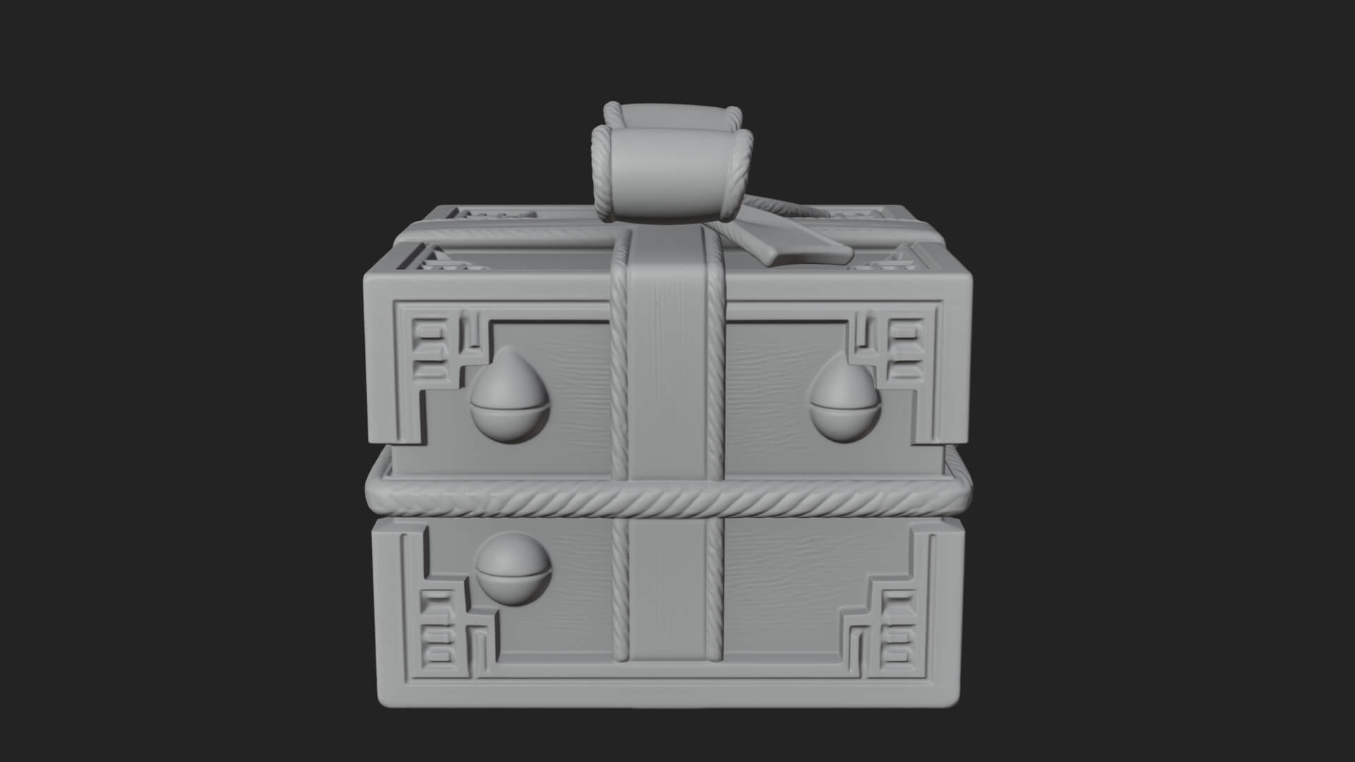 Ribbon Gift Box Ornament Design 3 3D Print Model 3D Model
