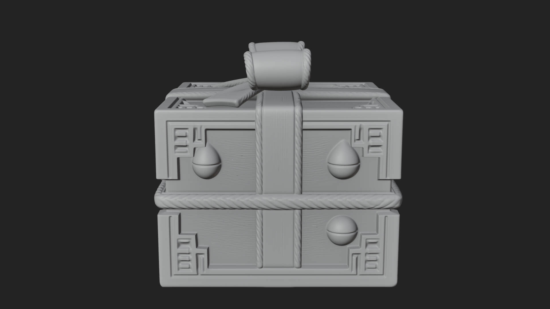 Ribbon Gift Box Ornament Design 3 3D Print Model 3D Model