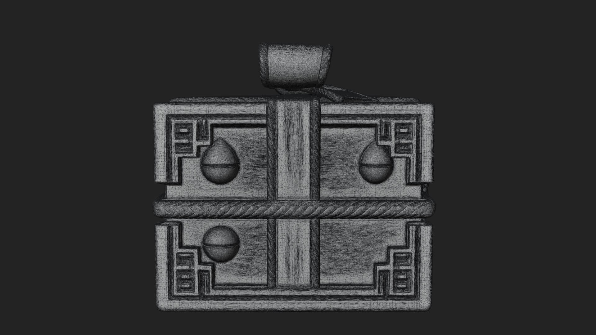 Ribbon Gift Box Ornament Design 3 3D Print Model 3D Model