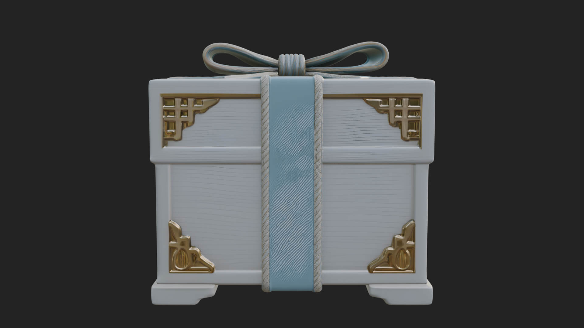 Ribbon Gift Box Ornament Design 4 3D Print Model 3D Model