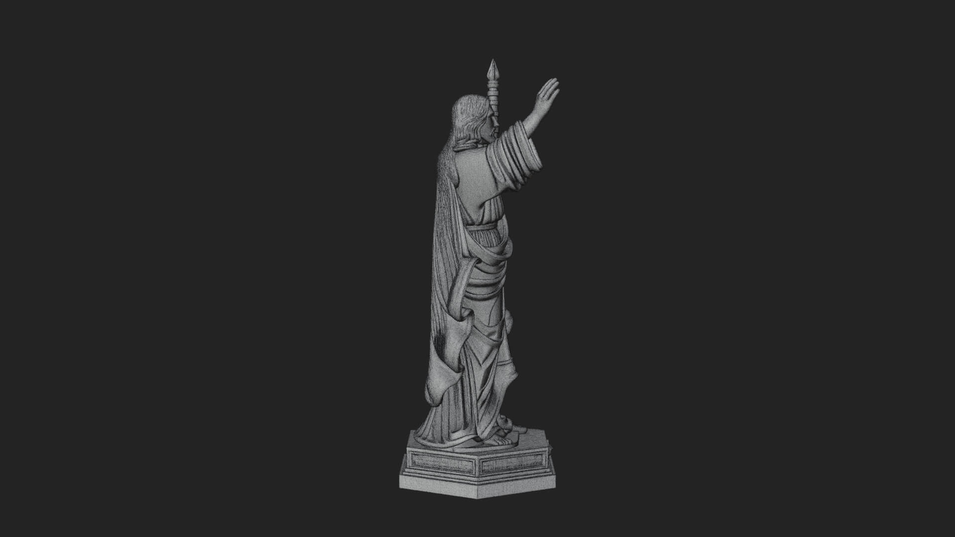 Risen Christ with Banner Statue Design 1 3D Print Model 3D Model