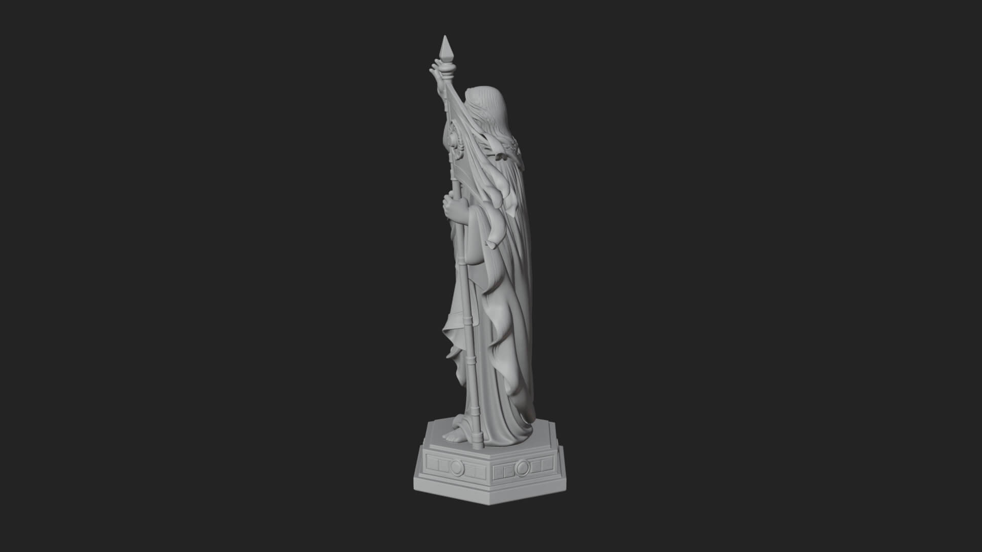 Risen Christ with Banner Statue Design 2 3D Print Model 3D Model